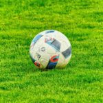 football, grass, ball