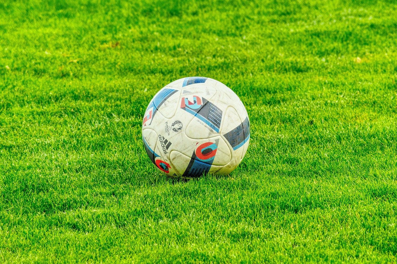 football, grass, ball