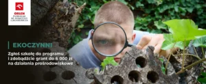 Plakat programu EkoCzynni – zgłoś szkołę i zdobądź grant do 6000 zł na działania proekologiczne